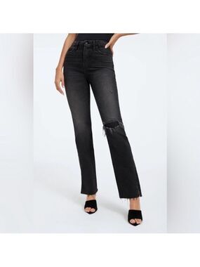 Good American Good Boy Jeans Black220 Size 24 NWT